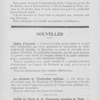 0861 - Page 858 - Nécrologie. M. Hallais / Nouvelles. Légion d’honneur / Au ministère de l’instruction publique / Société de l’école et du Dispensaire dentaires de Paris