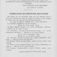 0908 - Page 905 - Intérêts professionnels. Prêts d’honneur aux étudiants / Nomination de dentistes militaires