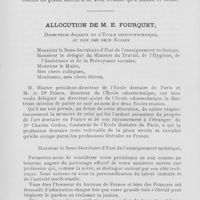 0911 - Page 908 - Chronique professionnelle. École dentaire de Paris école odontotechnique / Allocution de M. E. Fourquet