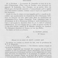 0032 - Page 29 - Société d’odontologie de Paris. Réunion du 1er décembre 1925. Hémorragie grave consécutive à une avulsion dentaire ayant nécessité la ligature de la carotide externe, par le Dr Godard / Résumé de la séance du mardi 5 janvier 1926
