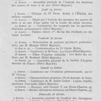 0036 - Page 33 - Réunions et congrès. Semaine Odontologique. Mardi 23 février / Mercredi 24 février / Jeudi 25 février / Vendredi 26 février / Samedi 27 février / Dimanche 28 février / Lundi 1er mars