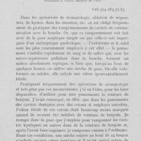 0112 - Page 109 - Travaux originaux. La teinture de benjoin dans les pansements de stomatologie par le Dr Maurice Roy