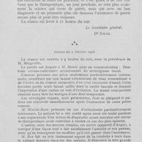 0128 - Page 125 - Sociétés scientifiques. Société d’odontologie de Paris. Réunion du 5 janvier 1926. Sur quelques tumeurs apicales récemment observées. La valeur agressive et la vitalité des microbes qu'ils ont causées par le Dr Delater / Séance du 2 février 1926