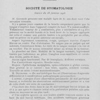 0129 - Page 126 - Sociétés scientifiques. Société d’odontologie de Paris. Séance du 2 février 1926 / Société de stomatologie. Séance du 18 janvier 1926