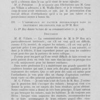 0172 - Page 167 - Sociétés scientifiques. Société d’odontologie de Paris. Réunion du 2 février 1926. Présentation d’un cas d’orthodontie, par M. Wallis-Davy / L’importance du facteur psychologique dans le traitement des enfants, par le Dr M. Roy