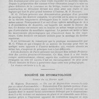 0179 - Page 174 - Sociétés scientifiques. Société d'odontologie de Paris société Odontologique de France. Séance commune du 23 février 1926 / Société de stomatologie. Séance du 15 février 1926