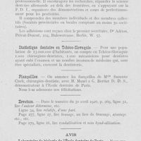 0515 - Page 500 - Nouvelles. Fusion de sociétés professionnelles allemandes / Statistique dentaire en Tchéco-slovaquie / Fiançailles / Erratum / Avis