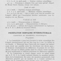 0566 - Page 549 - Réunions et congrès. 7e congrès dentaire international. Dimanche 22 août - Vendredi 27 août / Fédération dentaire internationale