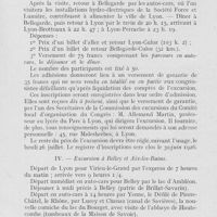 0570 - Page 553 - Réunions et congrès. Association française pour l’avancement des sciences. Congrès de Lyon - Section d’Odontologie. Jeudi 29 juillet. Usines hydro-électriques du Haut-Rhône / Excursion à Belley et Aix-les-Bains