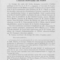 0618 - Page 601 - École dentaire de Paris. Manifestation professionnelle à l’école dentaire de Paris