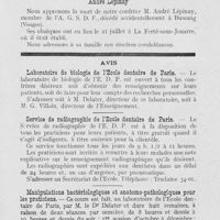 0650 - Page 633 - Nécrologie. M. André Lépinay / Avis