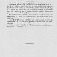 0715 - Page 698 - Nouvelles. Avis / Laboratoire de biologie de l’école dentaire de Paris / Service de radiographie de l’Ecole dentaire de Paris