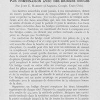 0728 - Page 711 - Revue des revues. Facettes à crampons rendues amovibles par Combinaison avec des bridges coulés par John e. Marriot (Dental Cosmos, août 1925)