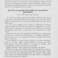 0746 - Page 729 - Réunions et congrès. Congrès de Lyon - Association française pour l’avancement des sciences - Section d’odontologie. 26-31 juillet 1926. Communications / Réunions et congrès. Congrès de Lyon - Association française pour l’avancement des sciences - Section d’odontologie. 26-31 juillet 1926.. Iv. — Communications. L'articulation intra-bucale des dentiers complets par M. Georges Villain / Procédé de remplacement des crampons par les dents placées en logette par le Dr Lévy / Réunions et congrès. Congrès de Lyon - Association française pour l’avancement des sciences - Section d’odontologie. 26-31 juillet 1926.. Iv. — Communications. Procédé de remplacement des crampons par les dents placées en logette par le Dr Lévy / Sur 37 cas de puorrhée vraie traités par un pansement gélo-bectérien par le Dr Léon Frey