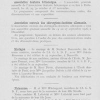 0781 - Page 764 - Nouvelles. Titres honorifiques / Distinction honorifique / Association dentaire britannique / Association centrale des chirurgiens-dentistes-allemands / Mariages / Naissances
