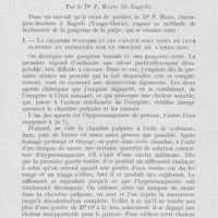 0800 - Page 783 - Revue des revues. Le problème de la gangrène de la pulpe par le Dr P. Matic