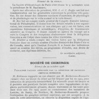 0810 - Page 793 - Sociétés scientifiques. Société médicale des praticiens. Seance du 15 octobre 1926 / Société Odontologique de France. Seance du 20 juillet 1948
