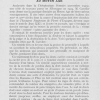 0840 - Page 823 - Varia. Comment on soignait la carie dentaire au moyen age / Les fausses dents au premier siècle (Dr Marcel Baudouin)