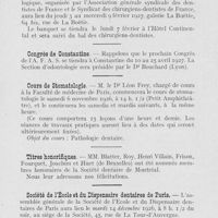 0844 - Page 827 - Nouvelles. Manifestation de sympathie / Syndicat des dentistes du Rhône et des régions voisines / Praticiens exerçant l’art de guérir en Pologne / Mariages