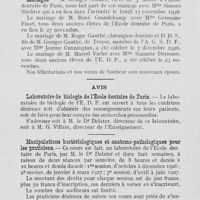 0913 - Page 890 - Nouvelles. Avis / Servicede radiographie de l'Ecole dentaire de Paris