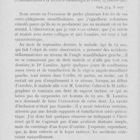 0091 - Page 90 - Travaux originaux. Observations typique d'ostéo-phlégmon mandibulaire retardé après accident de la dent de sagesse