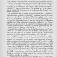 0213 - Page 212 - IV intérêts professionnels. Le congrès d’orientation féminine de Bordeaux par mlle Delarbre