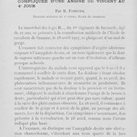 0803 - Page 794 - Faits cliniques. Stomatite ulcéro-membraneuse, secondaire à l’évolution de la dent de sagesse compliquée d’une angine de Vincent au 4e jour par R. Forgues