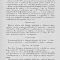 0825 - Page 816 - Réunions et congrès. Deuxièmes journées médicales et vétérinaires marocaines