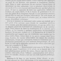 0902 - Page 889 - Sociétés scientifiques. Société d’odontologie de Paris. Séance du 8 novembre 1927. IUlcération phagédénique de la müque use vestibulaire (Présentation de malades), par M. Le Dr. Roy / IIPièce à main et angle droit simplifiés, par M. Eilertsen