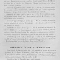 0074 - Page 65 - Intérêts professionnels. 2e exposition nationale du travail« les meilleurs ouvriers de France » / Écoles annuelles de perfectionnement des officiers de réserve du service de santé. programme des conférences / Nomination de dentistes militaires