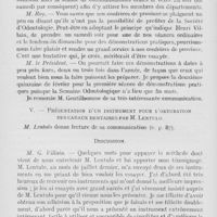 0115 - Page 106 - Sociétés scientifiques. Société d'odontologie de Paris. Séance du 10 janvier 1928. Technique pratique pour la mise en moufle et le bourrage des appareils en vulcanite, par M. Gentilhomme / Présentation d'un instrument pour l'obturation des canaux dentaires par M. Lentulo