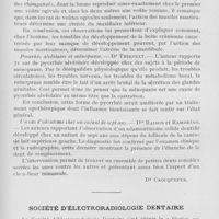 0186 - Page 177 - Sociétés scientifiques. Société de stomatologie. Séance du 13 février 1928 / Société d'électroradiologie dentaire