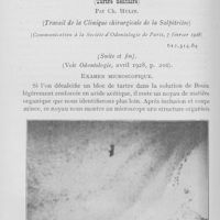 0615 - Page 472 - Travaux originaux. Nature et mode de formation des calculs salivaires(Tartre dentaire)par Ch. Hulin