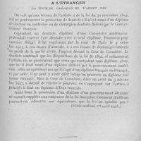 0718 - Page 575 - Jurisprudence professionnelle. L'exercice de l'art dentaire par un diplomé à l'etranger. La cour de cassation ne l'admet pas