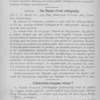 0721 - Page 578 - Bibliographie. L. Ombredanne et Pierre Brocq. — Maladies des mâchoires / Simpson. — The Thecnic of oral radiography / L'orthodontie française, volume v