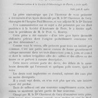 0727 - Page 584 - Travaux originaux. Piece ostéo-dentaire extraite d'un kystedermoide abdomino-pelvien par J. Pélissier