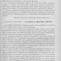 0760 - Page 617 - Revue analytique. Perrier. — A propos du traitement des ankyloses osseuses temporo-maxillaires / Pollosson et Dechaume. — La syphilis du maxillaire inférieur