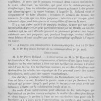 0767 - Page 624 - Sociétés scientifiques. Société d'odontologie de Paris. Séance du 5 juin 1928. Purpura hémorragique, par M. Le Dr Roy / A propos des diagnostics radiographiques, par le Dr Roy