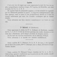 0857 - Page 714 - Nécrologie. Layton / Dr G. Rolland / Mme. F. Dutourd / Achille