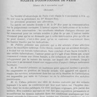 0888 - Page 745 - Sociétés scientifiques. Société d'odontologie de Paris. Séance du 6 novembre 1928(Résumé)