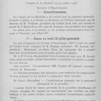 0891 - Page 748 - Réunions et congrès. Association française pour l'avancement des sciences. Congrès de la rochelle (23-29 juillet 1928). Séance d'ouverture / —séance du lundi 22 juillet après-midi. Dr Polus — Considérations générales sur le traitement chirurgical de la pyorrhée