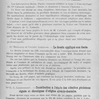 0904 - Page 761 - Bibliographie. Dr Cabanes. — Dents et dentistes à travers l'histoire / Dr Bouland et Lucien Lebourg. — Le dessin appliqué aux dents / Dr G. C. Lebedinsky. — Contribution à l'étude des adénites géniennes aiguës et chroniques d'origine alvéolo-dentaire