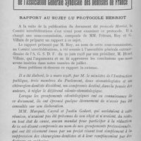 0907 - Page 764 - Bulletin de l'association générale syndicale des dentistes de France. Rapport au sujet du protocole Herriot