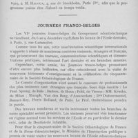 0914 - Page 771 - Réunions et congrès. Semaine odontologique7 au 14 avril 1929,organisée par l'association générale syndicale des dentistes de France. Le syndicat des chirurgiens-dentistes de France,grand palais, salle jean-goujon / Journées Franco-Belges