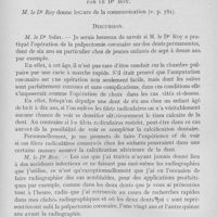 0950 - Page 807 - Sociétés scientifiques. Société d'odontologie de Paris. Séance du 6 novembre 1928. Allocution du président / - La pulpectomie coronaire. Ses indications et sa technique, par le Dr Roy