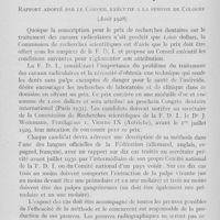 0963 - Page 820 - Fédération dentaire internationale. Concours international pour le traitement des canaux radiculaires. Commission de recherches scientifiques