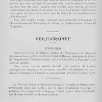 0965 - Page 822 - Fédération dentaire internationale. Concours international pour le traitement des canaux radiculaires. Commission de recherches scientifiques / Bibliographie. Livres reçus