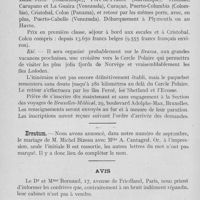 0983 - Page 840 - Nouvelles. Mariages / Croisières de Bruxelles-Médical / Erratum / Avis