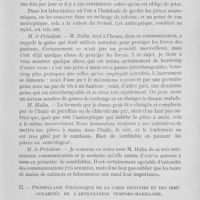 0038 - Page 37 - Sociétés scientifiques. Société d’odontologie de Paris. Séance du 3 décembre 1929. Le problème de la stérilisation des pièces à main, angles droits, etc. , par M. Hulin / Prophylaxie étiologique de la carie dentaire et des irrégularité de l'articulation temporo-maxillaire, par Dr Pierre Robin
