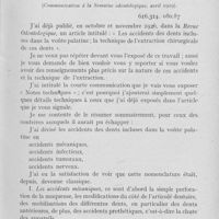 0082 - Page 81 - Travaux originaux. Procédé d'extraction chirurgicale des dents palatines incluses par le Dr Gérard Maurel